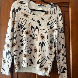 Jane and John “shoes and perfumette” sweater NWT